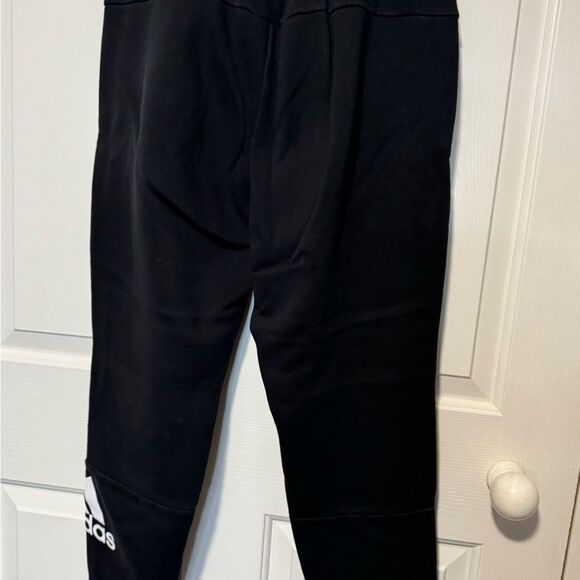 Adidas Black Track Pants with Tapered Fit and Logo - Picture 7 of 8